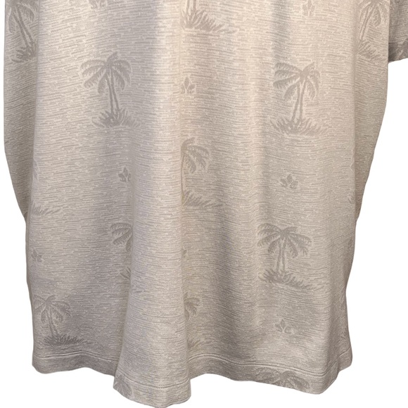 Tommy Bahama Men’s Silk Blend Tan & Sage Green Polo With Tropical Palm Trees XXL - Picture 3 of 14